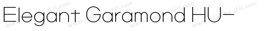 Elegant Garamond HU字体转换
